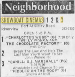Showboat 5 (Showboat Cinemas 1 2 & 3) - June 21 1973 (newer photo)